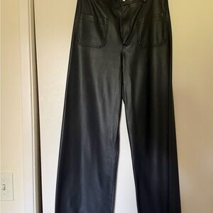 Zara Black Leather Pants
